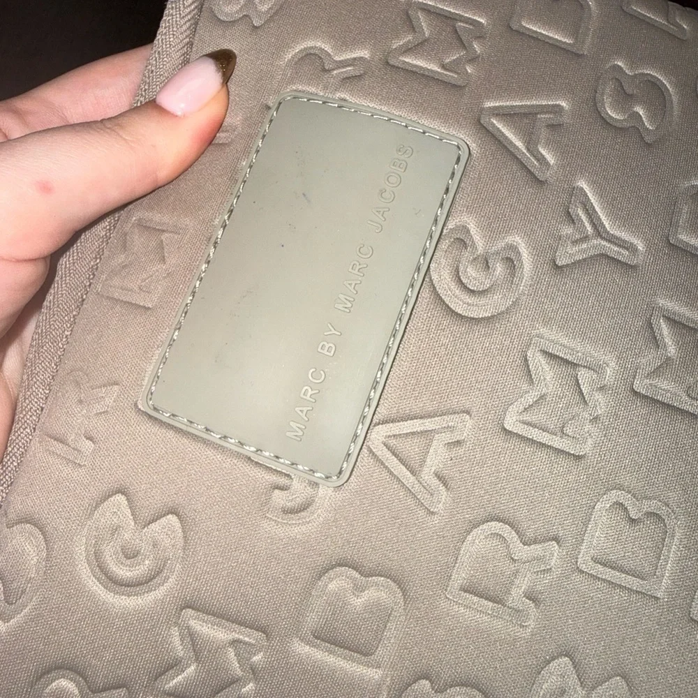 Marc by Marc Jacobs Taupe Embossed Tablet Sleeve